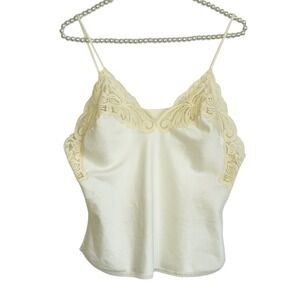 VTG‎ Victorias Secret Gold Label Y2k Babydoll Cami Top Medium Fairy Lace Crown